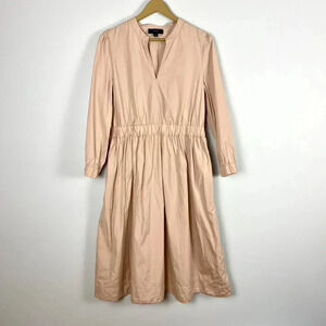 J. Crew Cinched Waist Poplin Dress